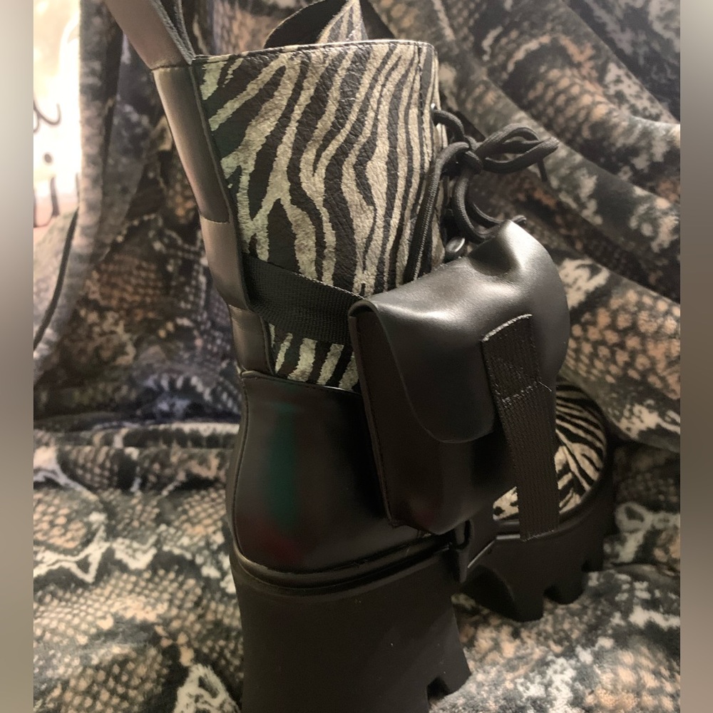 Zebra print boots